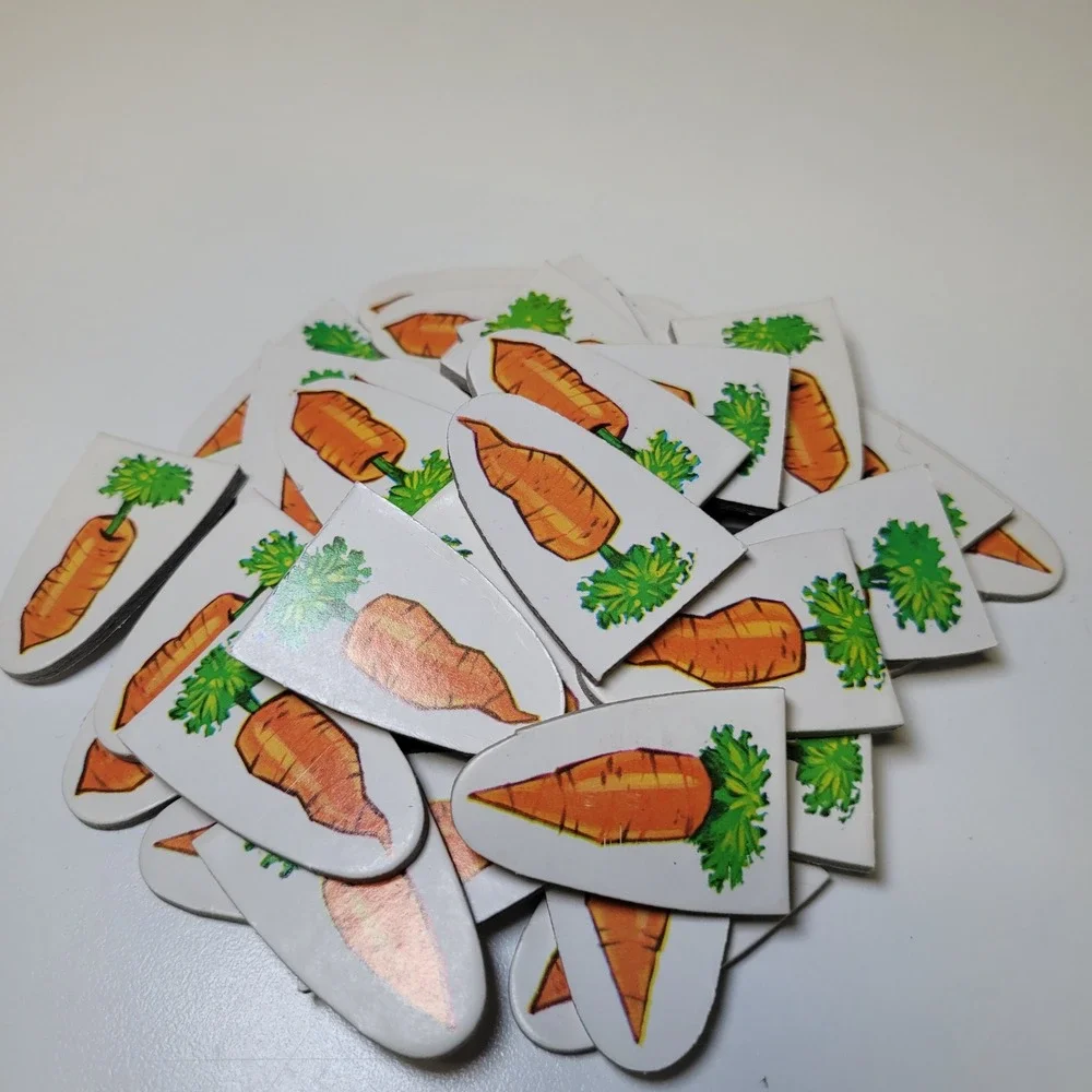 Warner Bros Bugs Bunny Game Carrot Replacement‎ Pieces Cardboard Tokens